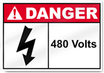 480 Volts Danger Sign