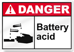 Battery Acid Danger Sign