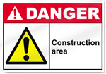 Construction Area Danger Signs