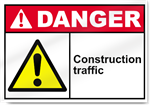 Construction Traffic Danger Signs