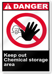 Keep Out Chemical Storage Area Danger Signs