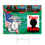 Marine Welcome Home Sign in Camo
