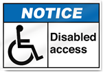 Disabled Access2 Notice Signs