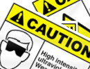 UV Light Caution Signs