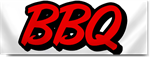 BBQ Block Lettering Banner