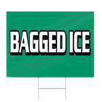 Bagged Ice Block Lettering Sign