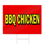 BBQ Chicken Block Lettering Sign