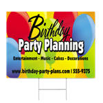 Birthday Party Planning Sign