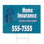 Blue Home Insurance Sign