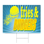 Burger and Fries Sign