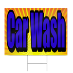 Car Wash Sign, Blue