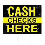 Cash Checks Here Sign