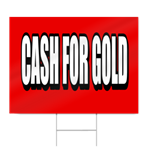Cash For Gold Block Letters Sign