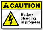Battery Charging In Progress Caution Sign
