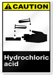 Hydrochloric Acid Caution Signs