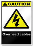 Overhead Cables Caution Signs