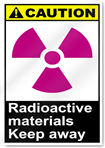 Radioactive Materials Keep Away Caution Signs