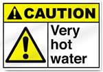 Very Hot Water Caution Signs