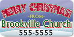 Merry Christmas Holiday Magnetic Sign