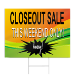 Close Out Sign