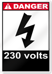 230 Volts Danger Signs