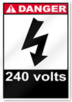 240 Volts Danger Signs