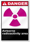 Airborne Radioactivity Area Danger Signs