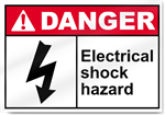 Electrical Shock Hazard Danger Signs