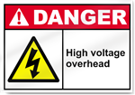 High Voltage Overhead Danger Signs