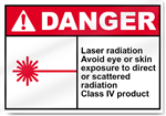 Laser Radiation Avoid Eye Or Skin Exposure to Direct Or Scattered Radiation Danger Signs