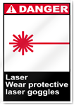 Laser Wear Protective Laser Goggles Danger Signs