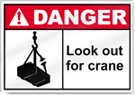Look Out For Crane Danger Signs