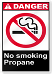No Smoking Propane Danger Signs