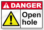 Open Hole Danger Signs