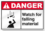 Watch For Falling Material Danger Signs