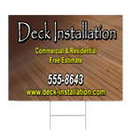 Deck Installation Sign