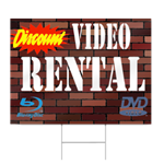 Discount Video Rental Sign