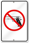 No Gun Zone Aluminum Sign