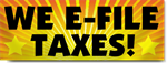We E-File Taxes Banner