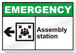 Assembly Station Left Emergency Sign