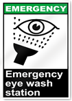 Emergency Eye Wash Station Emergency Signs
