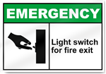 Light Switch For Fire Exit Emergency Signs