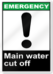Main Water Cut Off Emergency Signs