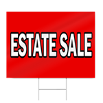 Estate Sale Block Lettering Sign