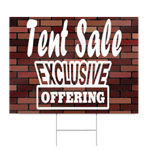 Exclusive Tent Sale Sign
