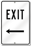 Exit With Left Arrow Sign