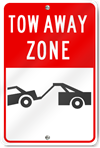 Tow Away Zone (Graphic) Metal Sign