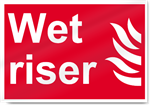 Wet Riser Fire Signs