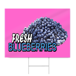 Fresh Blueberries Sign