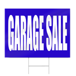 Garage Sale Sign in Blue